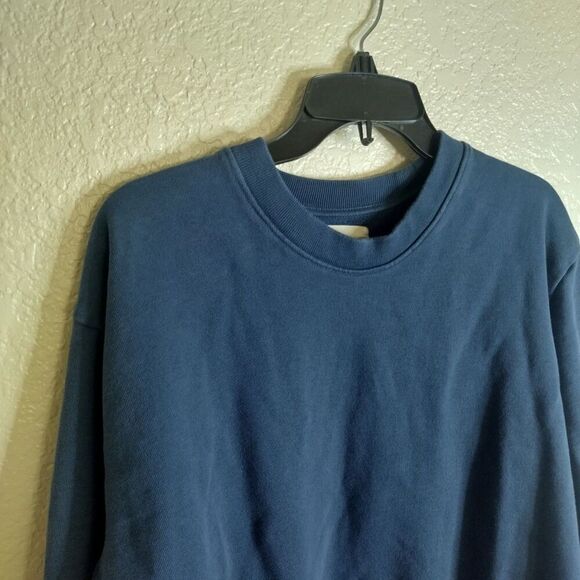 Everlane The Track Crewneck Sweatshirt Organic Cotton faded blue men's 2Xl - Picture 3 of 10